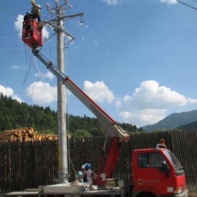 working on electric pillar by proelectric piatra neamt